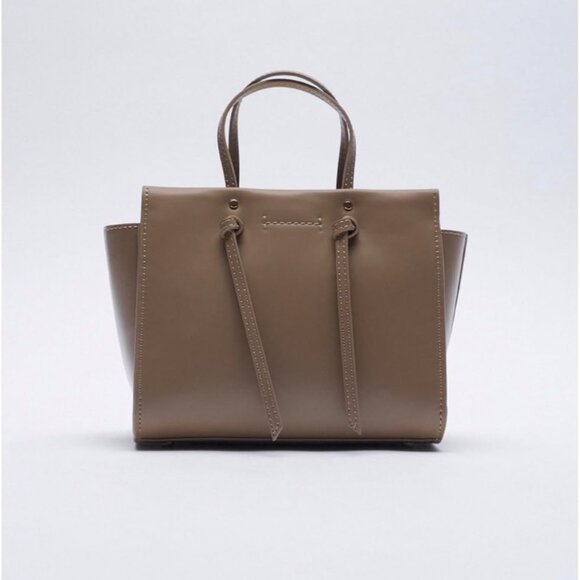 Zara Handbags - ZARA Midi City Handbag Beige NEW